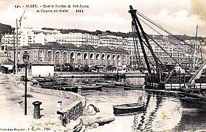 ALGER - QUAI - BASTION DE BAB-AZOUN ET CASERNE DES ISOLES - 1911